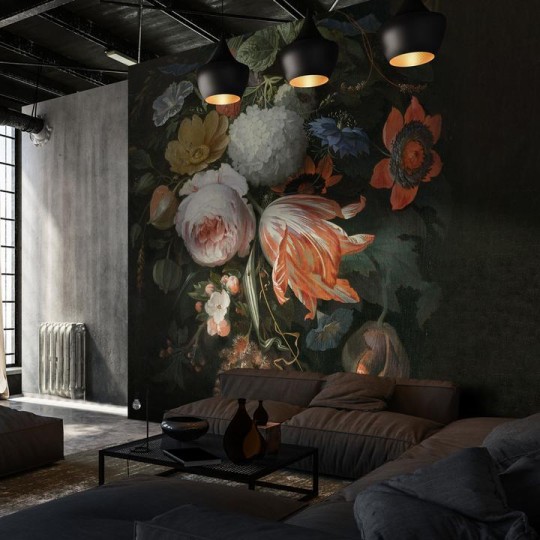 Tapeta Wall Art Noire Boudoir - tapeta kwiaty