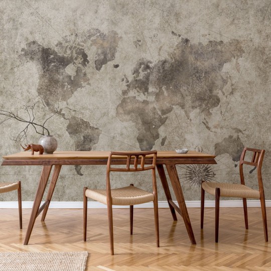 Wall Art Originals Grunge World Map - mural mapa