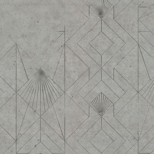 Tapeta Wall Art Raw Concrete Fan Grey - tapeta geometryczna