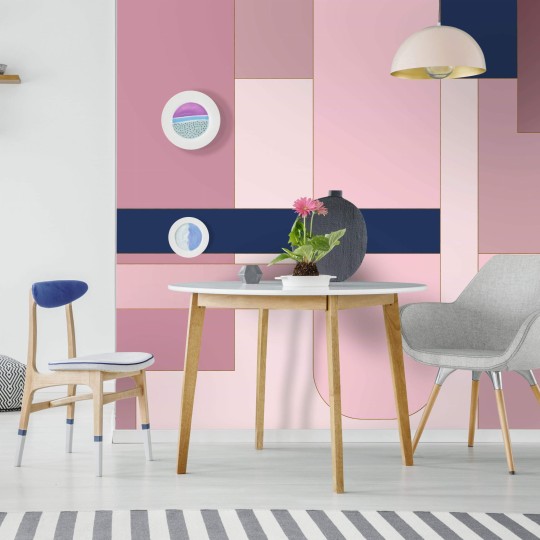 Wall Art Originals Havana Violet - mural geometryczny