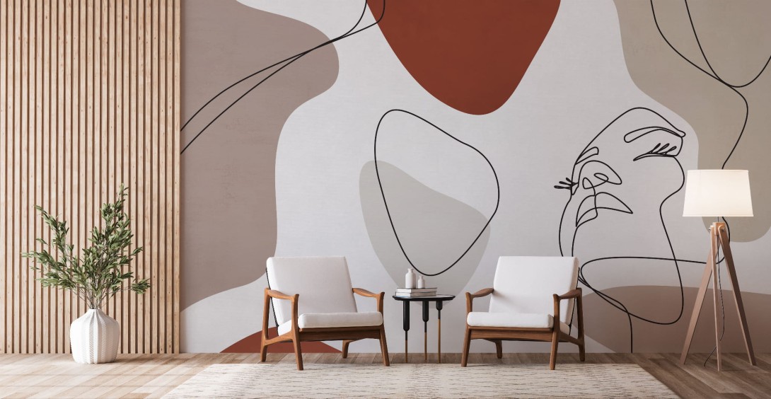 Wall Art Originals Layla Taupe - mural kobieta