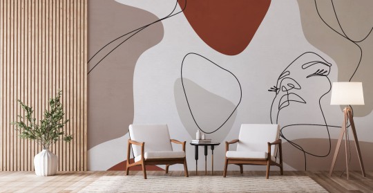 Wall Art Originals Layla Taupe - mural kobieta