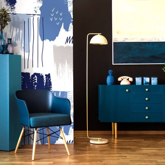 Wall Art Originals Blue Abstraction - mural abstrakcyjny