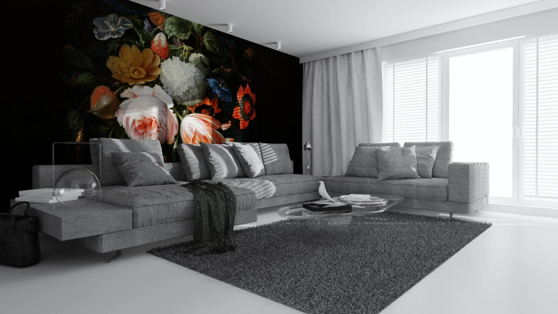 Wall Art Originals Boudoir - mural kwiaty