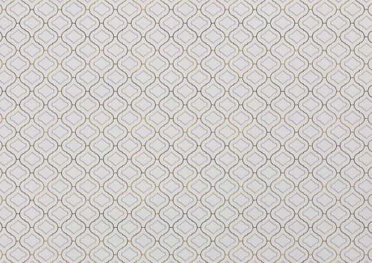 Wall Art Originals Arabesca White Gold - mural geometryczny