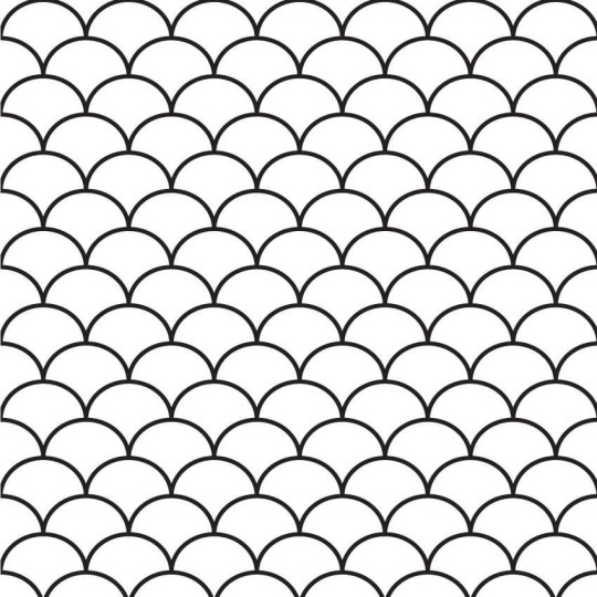Wall Art Originals Fishscale czarna fuga - mural geometryczny