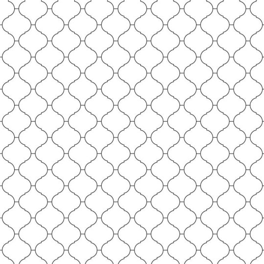 Tapeta Wall Art Classic Arabesca czarna fuga i białe tło - tapeta geometryczna