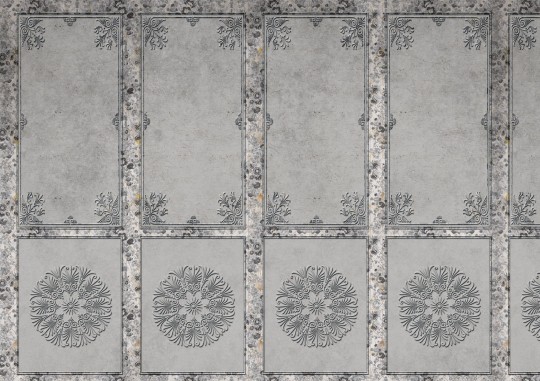 Wall Art Originals Refined Grey Opulence  - mural sztukateria