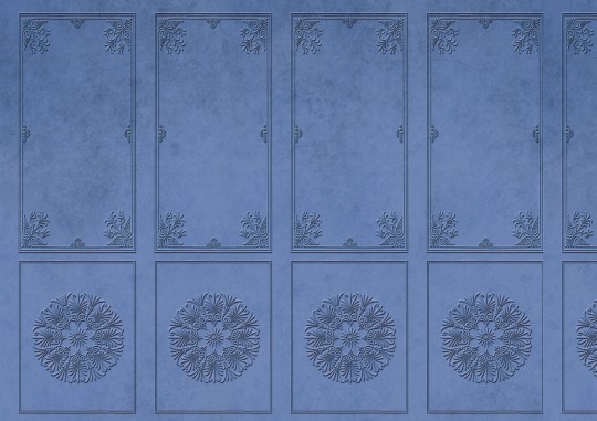 Tapeta Wall Art Classic Refined Blue - tapeta sztukateria