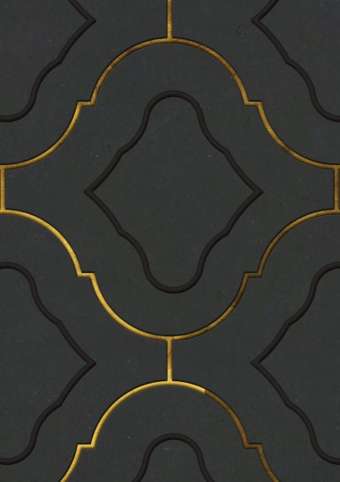 Wall Art Originals Arabesca Gold - mural geometryczny