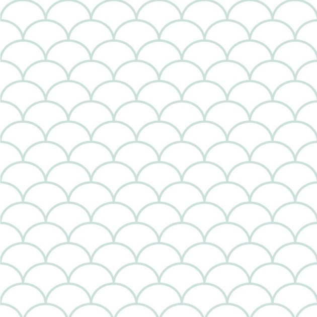 Wall Art Originals Fishscale miętowa fuga - mural geometryczny