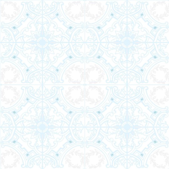 Tapeta Wall Art Classic Baroque blue&grey - tapeta kafelki