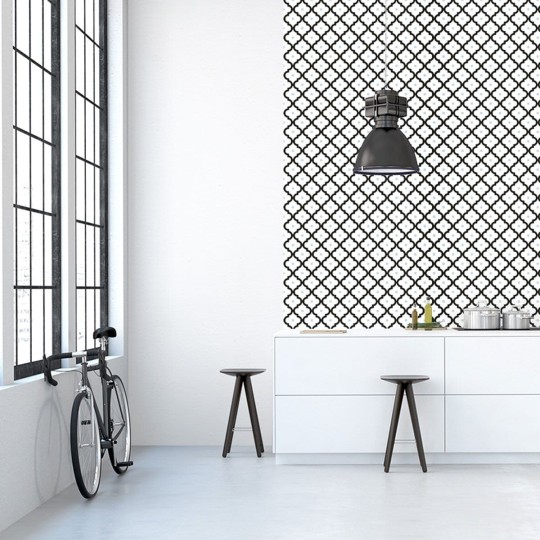 Tapeta Wall Art Classic Marocco Black - tapeta geometryczna