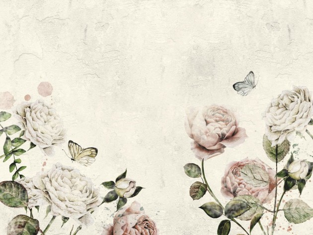 Wall Art Originals Rose Dream white - mural róże