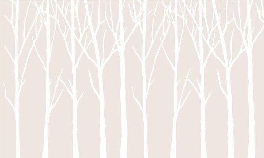 Wall Art Originals Bare Trees kawowy - mural drzewa