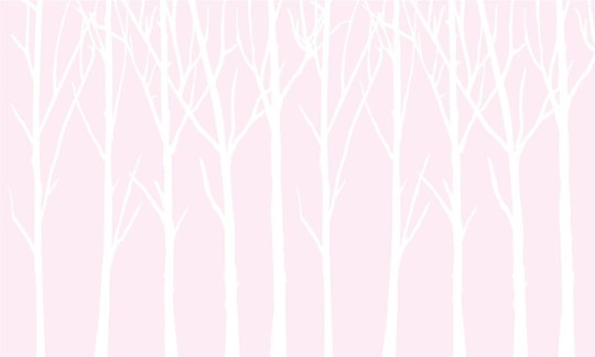 Wall Art Originals Bare Trees różowy - mural drzewa