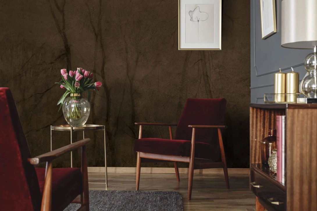 Wall Art Originals Foggy Evening - mural drzewa