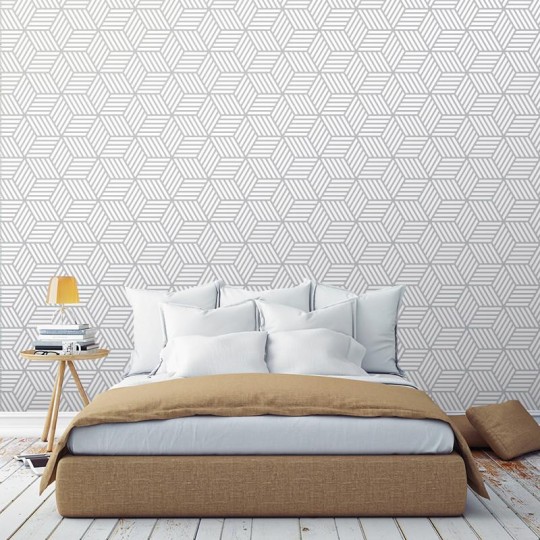 Wall Art Originals Skein grey - mural sześciany