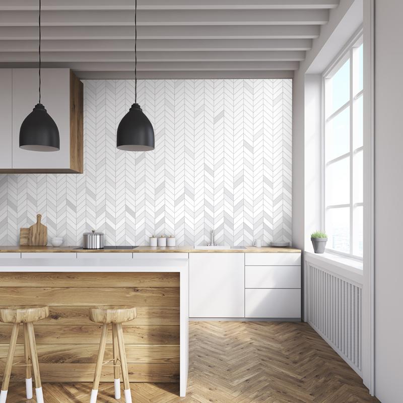 Wall Art Originals Simplicity Szary - mural jodełka