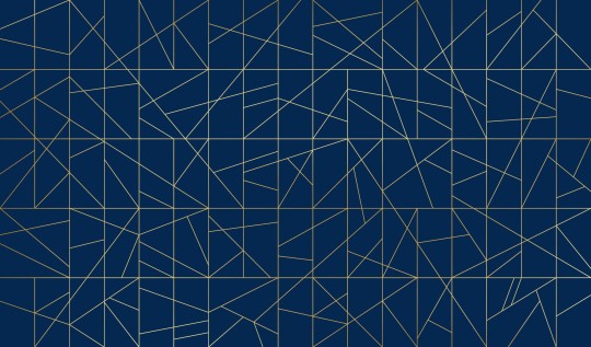 Wall Art Originals Cant Fusion dark blue&gold - mural trójkąty