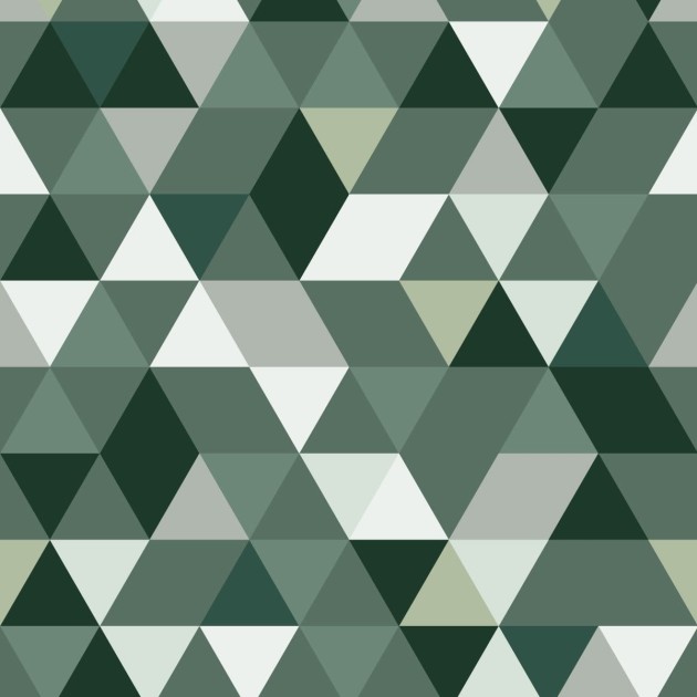 Wall Art Originals Triangles Coctail bottle green - mural trójkąty