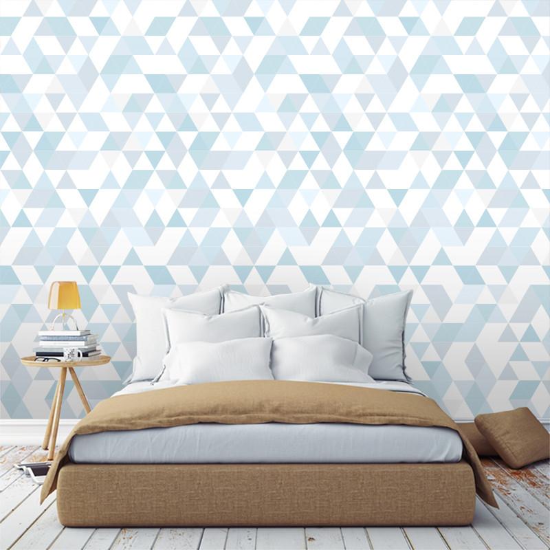 Tapeta Wall Art Geometric Triangles Coctail blue - tapeta trójkąty
