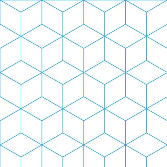 Wall Art Originals Square Blank niebieska fuga - mural sześciany