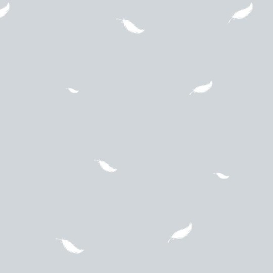 Wall Art Originals Senny Puch szary - mural pióra