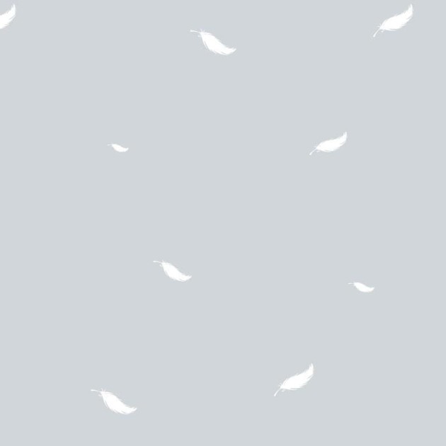 Wall Art Originals Senny Puch szary - mural pióra