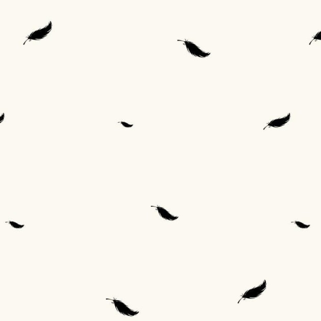 Wall Art Originals Senny Puch kremowy - mural pióra