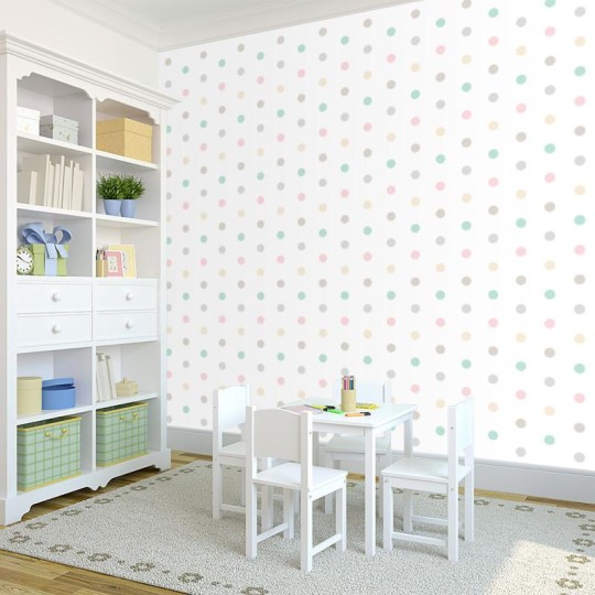 Wall Art Originals Dots Color Pastel - mural kropki