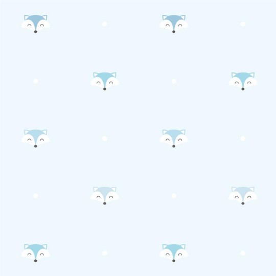 Wall Art Originals Otuliski - Seria Liski niebieskie - mural liski