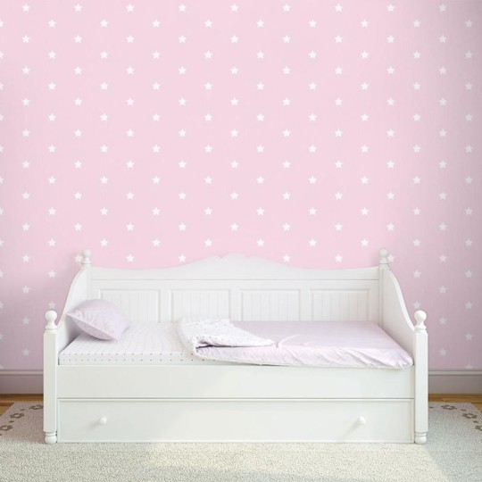Wall Art Originals Stars pink - mural gwiazdy