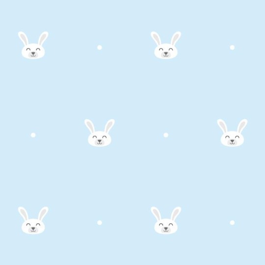 Wall Art Originals Królicza Impreza - Seria Króliczki - błękitny - mural króliczki