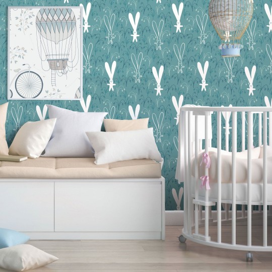 Wall Art Originals Happy Bunnies - mural króliczki