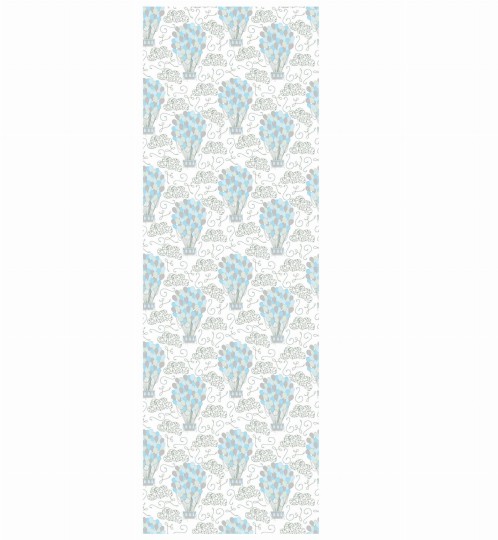 Tapeta Wall Art Kids Blue Balloons - tapeta balony latające