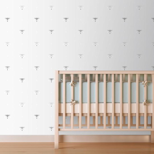 Wall Art Originals Otuliski - Seria Liski szare - mural liski