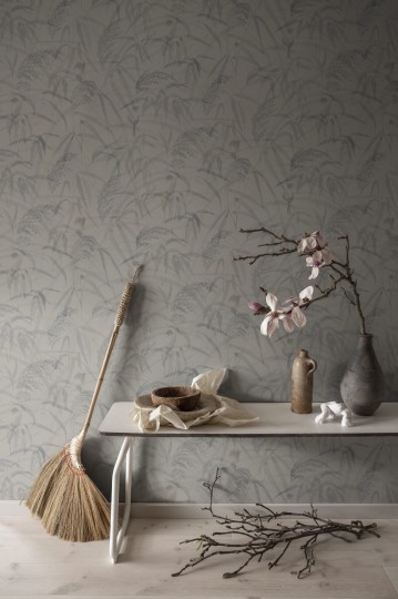 Sandberg S10108 Jordnara Anna Misty Blue - tapeta w liście trzciny