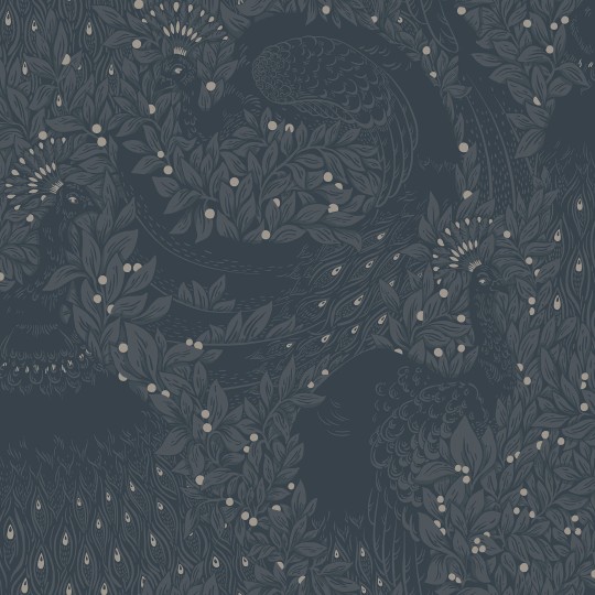 Tapeta Sandberg Jordnara S10126 Evelina Indigo Blue - tapeta liście