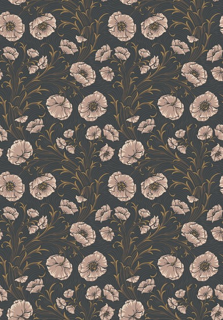 Boras Tapeter 2268 Treasured Poppy Flow  - tapeta w maki