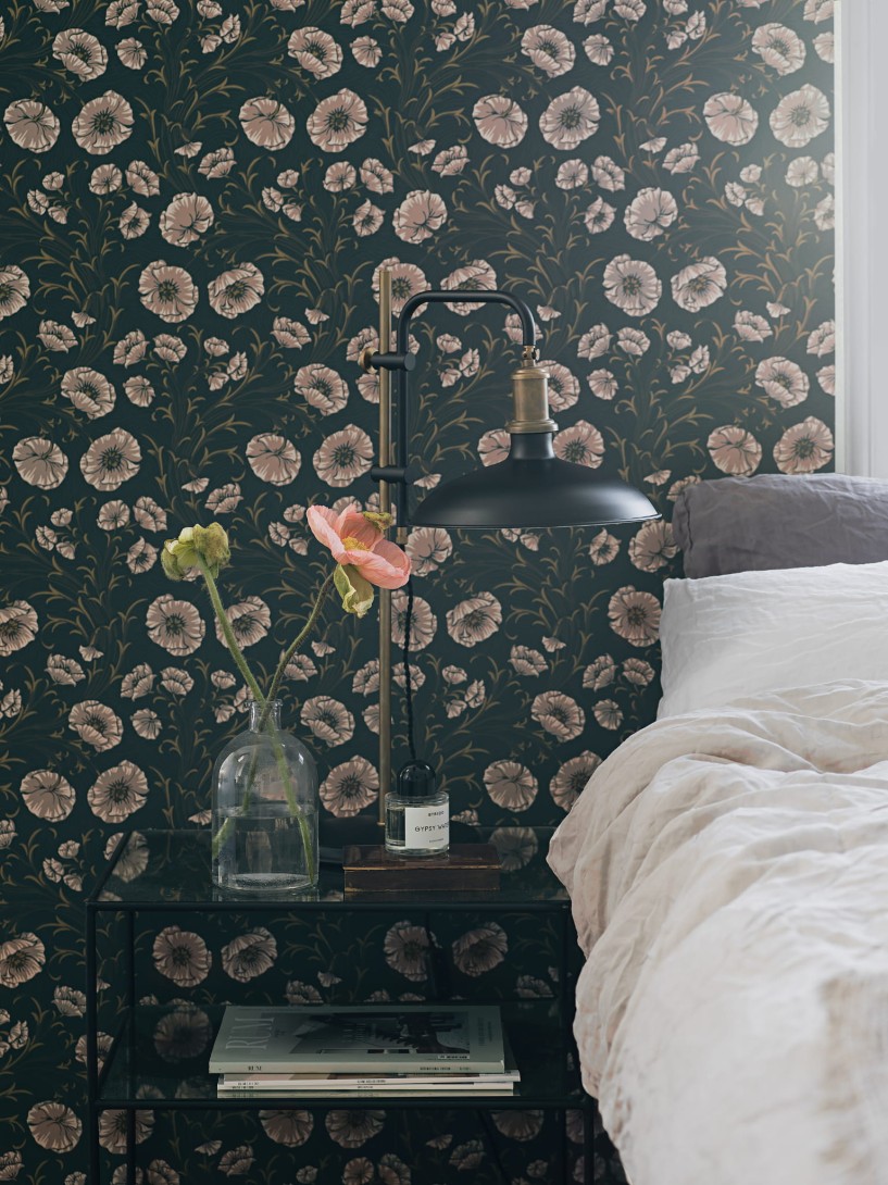 Boras Tapeter 2268 Treasured Poppy Flow  - tapeta w maki