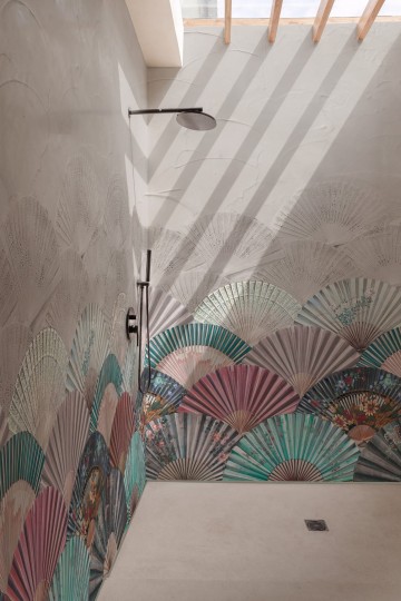 Wall & Deco WET_PB2102 Wet System Rhapsody in Japan - mural w wachlarze