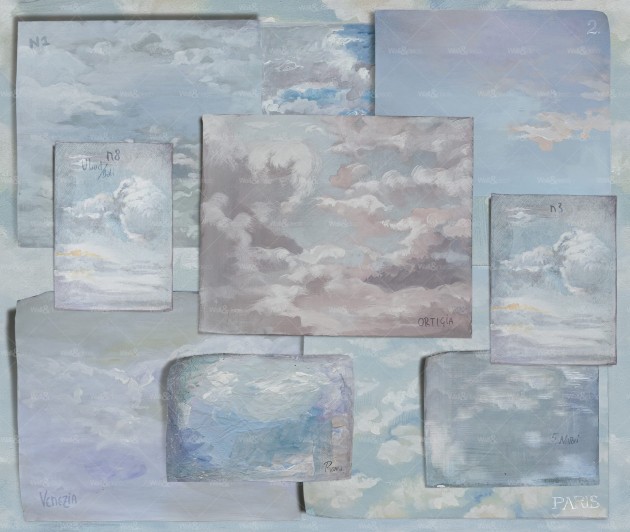 Wall & Deco WET_NU2101 Wet System Nubes - mural niebo