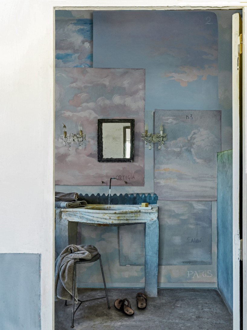 Wall & Deco WET_NU2102 Wet System Nubes - mural niebo