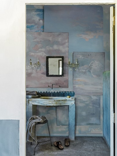 Wall & Deco WET_NU2102 Wet System Nubes - mural niebo