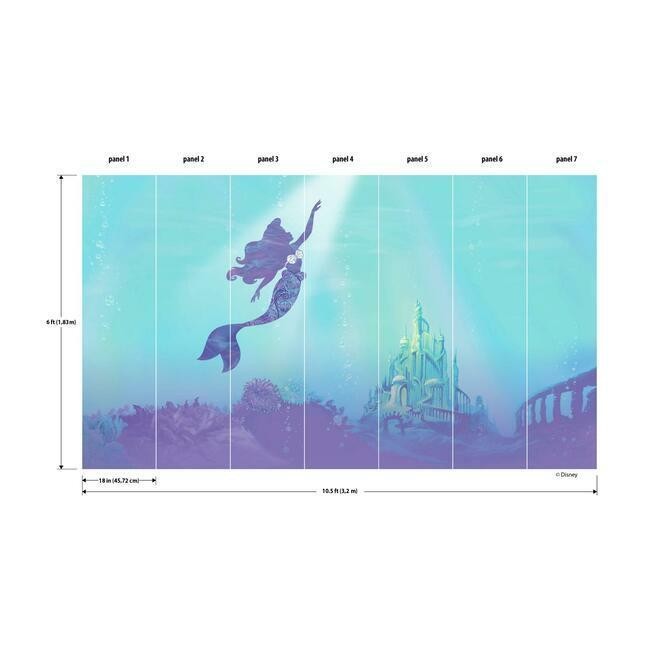 Mural York Disney Kids 4 RMK11413M Disney The Little Mermaid Under The Sea