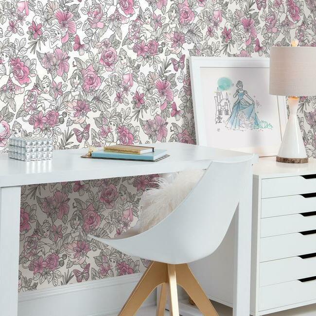 Tapeta York Disney Kids 4 DI0965 Disney Princess Royal Floral