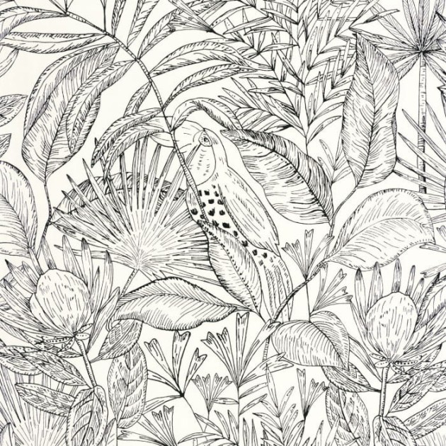 Caselio 103010199 Nos Gravures JARDIN DE BEL AIR - tapeta tropikalna