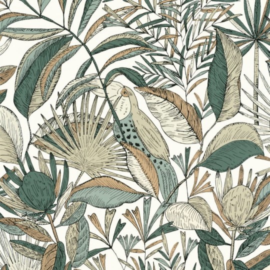 Caselio 103017189 Nos Gravures JARDIN DE BEL AIR - tapeta tropikalna