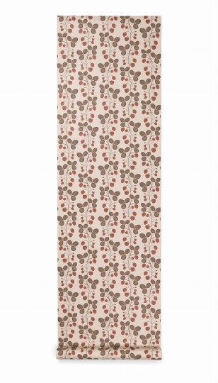 Ferm Living 1104264782 Strawberry Field Rose - tapeta pole truskawek